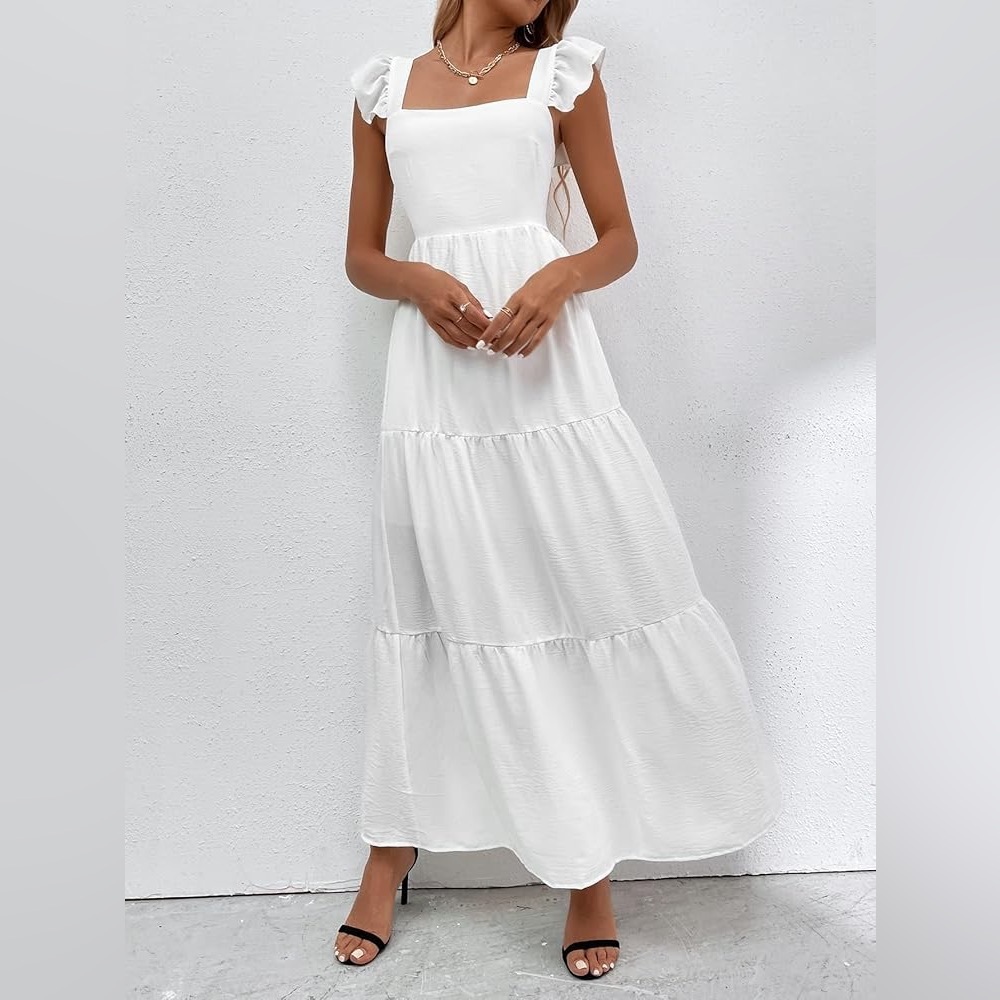 NEVER WORN Elegant White Maxi Dress